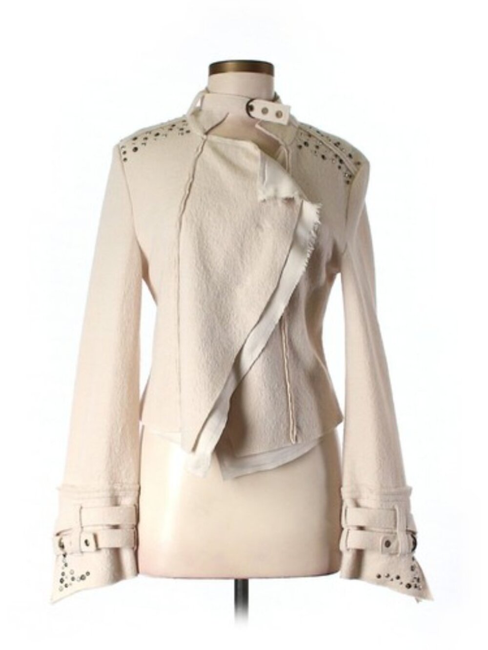 Free People We The Free Women's Butter Cream Off White Wool Jacket Size L